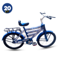 Kids cycle 20 Inches with Carrier, Cycle for Kids for 7-12 Years Age boys and girls with Hi-Ten Steel Frame, V-Brakes Double Chimtta 3 bar KIDS BICYCLE ROAD BIKE FOR KIDS. 