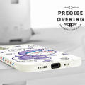 Jizetin for Samsung Galaxy A32 Case Puple Clothing Doraemon Side Design Phone Case Square Edge Pattern Liquid Silicone Cases Full Cover Camera Shockproof Protective Case. 