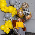 Jungle Safari 4D Orbz Foil Ballons Collections, Lion, Tiger, Zebra, Monkey, Elephant Printed Shape Orb Balloons, Jungles Themes, Forests Zoo, Animal Balloon, Birthday Parties Celebrations, Events Decorations Supplies, Occasions Decors Girls Boys & Kids. 