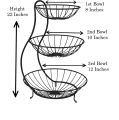 Happy Shopping 2 3 Fruit Basket Kitchen Organizer Vegetable stand Fruit storage Kitchen Counter Rack In Black Color. 
