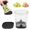 Vegetable Dicer Detachable Fruit Chopper Cup Stainless Steel Blade for Cucumber. 