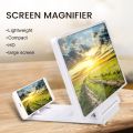 Magnifier for Mobile Phones Magnifying Glass Cell Phone Zoom Portable Folding Universal Phone Screen Amplifier Holder F22 Mobile Phone Screen Amplifier Desktop Lazy Folding Convenient Mobile Phone Stand. 