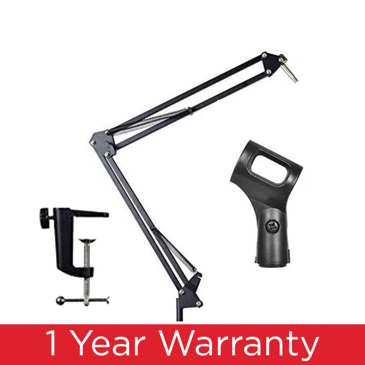 Energy - ENRG Scissor Arm Mic Suspension Stand Studio Recording With Microphone Holder For Condenser Universal BM 800 Blue Yeti Black