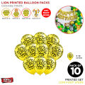 Lion Printed Balloon Collection Set Chrome Metallic Foil Balloons Jungle Safari. Lion King Roar, Simba Themes Balloon For Birthday Celebrations Parties Decoration, Party Supplies, Kids Safari, Animal Shape Cartoon Ballons : ts3sHJVM, hkyTJWvd. 