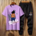 NO SIGNAL SEARCHING Printed Dragon Ball Z Goku Tracksuit For Men, Boys, Girls, Women - Soft and Comfortable Fabric T Shirt and Trouser Summer Collection. 