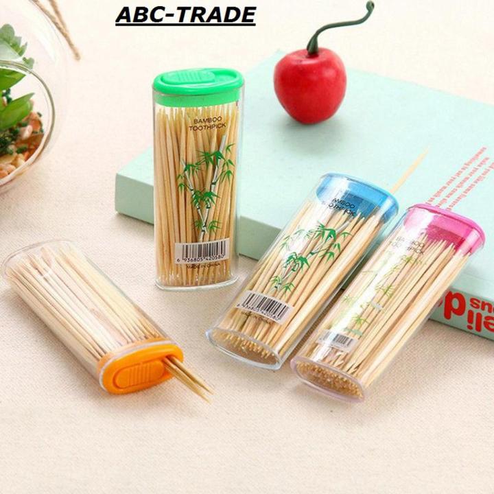 150Pcs Plus Wood Stick Wooden Bamboo Toothpick Party Food Pick Oral Care Tooth Clean