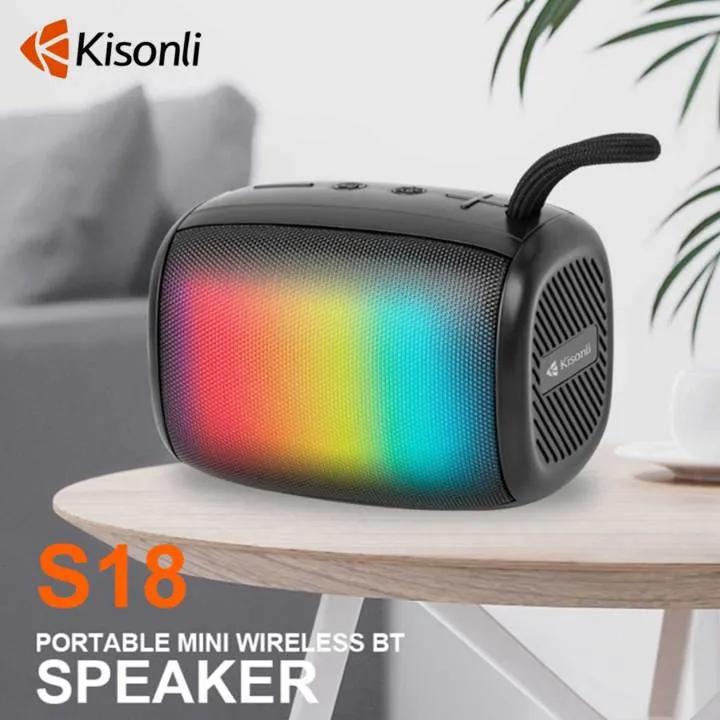 Kisonli S18 Rgb Colorful High Quality Portable Bluetooth Speaker | Daraz.pk