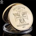 1871 Deutsche Reichsbank 1 Unze 999/1000 Gold Germany Cross Eagle Round Coins Collectibles. 