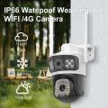 Dual lens CCTV camera, wide-angle IP camera, PTZ security camera, 4x zoom camera, 4MP UHD CCTV, P2P speed dome camera, WiFi home security camera, V380APP compatible camera, remote control CCTV camera, dual lens home surveillance camera. 