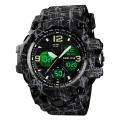 SKMEI Sport Digital Chronograph Dual Display Alarm 50M Waterproof EL Light Watch For Men 1155B. 