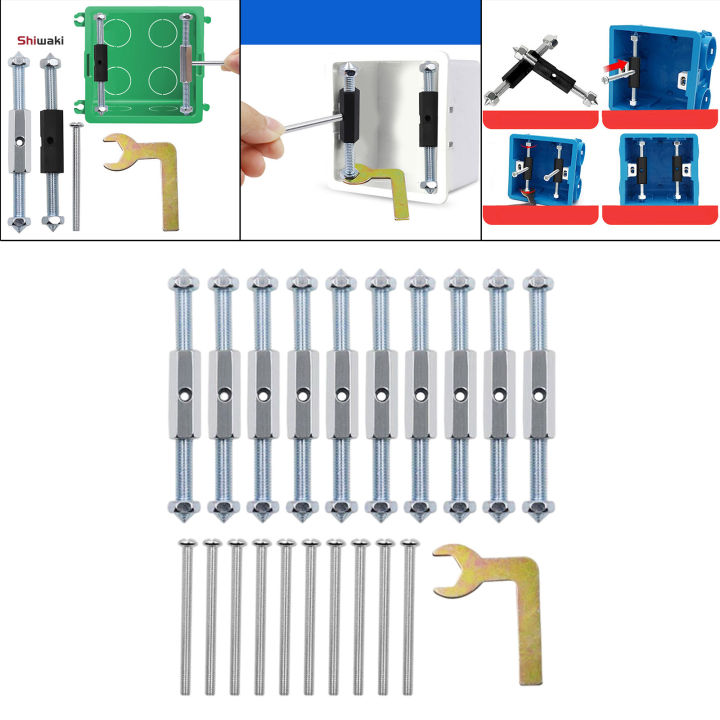 Cassette Screws Support Rod Kit Rust Resistant Repair Device for Wall Switch