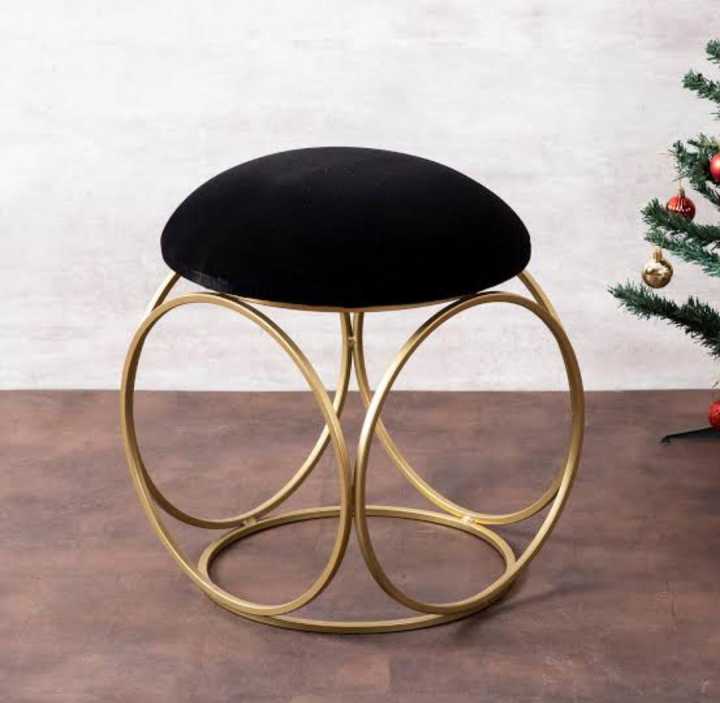 Nestroots%20Sitting%20Stool%20for%20Living%20Room%20Furniture%20Ottoman%20pouffes%20for%20Sitting%20%7C%20Metallic%20Side%20Table%20Puffy%20Foot%20Stool%20with%20Metalic%20Ring%20Gold%20Legs%20Home%20Furniture%20-%20Image%202