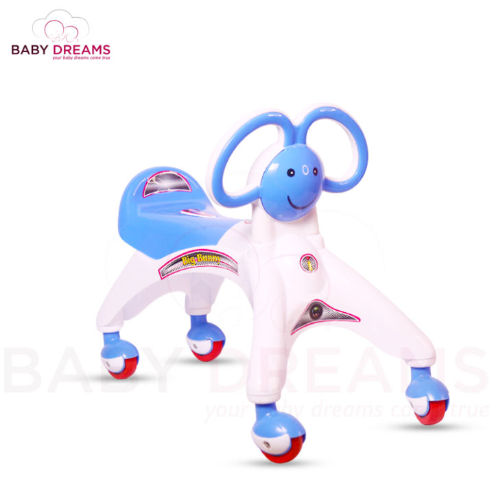 Baby dreams Riding & Rotating Big Bunny walker ride on For kids