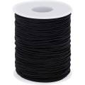 Elastic String for Bracelets, Elastic Cord Jewelry Stretchy Bracelet String for Bracelets, Necklace Making, Beading and Sewing (Black). 