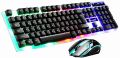 GTX300 Colorful RGB LED Illuminated Backlit Gaming Keyboard,USB Wired PC Rainbow Gaming Keyboard Mouse Set. 