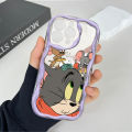 Hontinga for Vivo Y17S Back Cover Tom and Jerry Cream Texture Phone Case Wavy Edge Soft Silicone Cover. 