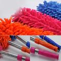 ADJUSTABLE MICROFIBER DUSTING BRUSH EXTEND STRETCH FEATHER DUSTER AIR-CONDITION HOUSEHOLD FURNITURE CLEANING ACCESSORIES. 