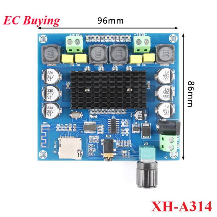 XH-A314 TDA3116D2 5.0 Digital Power Amplifier Board Module 2*100W 50W+50W Stereo Audio Support AUX TF Card