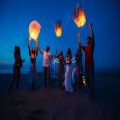 limited offer Pack of 8  Pieces Lantern Sky Flying Paper Lanterns - With Multi-Color. 
