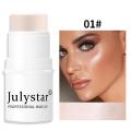 Julystar Lazy High-Gloss Repairing Sun Red Rouge Pearl Creamy Matte Blush Stick - 9004-002. 