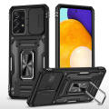 Lereach For Samsung Galaxy A73 5G Thick Armor Mobile Phone Case TPU+PC Hard Ring Car Ring Bracket Shockproof Back Cover Camera Protection. 
