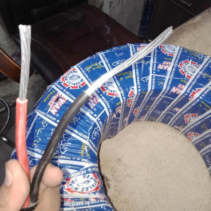 7/52 Double Silver Wapda Cable 7/52 2 core silver wapda cable 10/25/50/100Ft