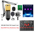 2025 BM-800 Microphone With V8S Live Sound Card,Bluetooth Mixer Board,3.5mm 16 Effects,Dual DSP Noise Reduction Chip. 