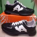 Black and white joggers shoes sneakers for men runnning, jym, sports shoes. 