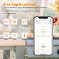 Inkbird Wi-Fi & Bluetooth Grill Meat Thermometer IBBQ-4BW with 4 Colored Probes, Timer, High/Low Temp Alarm, WiFi Meat Wireless Barbecue Smòker Thermometer for Oven, Kitchen, Drum, Android & iOS. 