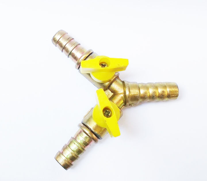 Three-Way Valve 3 Way Hose Connector Barb Ball Valve Y Shape Pipe Splitter Valve Union Fitting Y Shaped 2 Switch 3 Way Connector