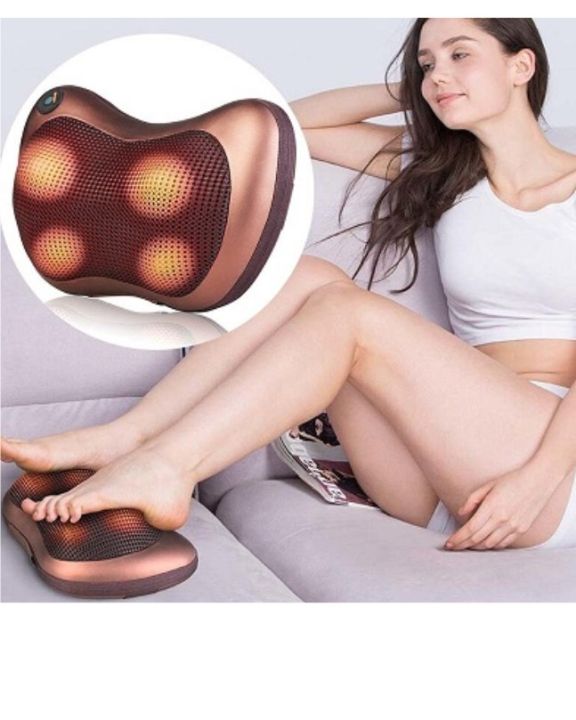 Back Massage Pillow with Heating Function Electric Shiatsu Neck Massager Cushion Relax Neck Back