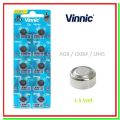 Pack of 10 - Vinnic AG9 L936F LR45 Alkaline 1.5V Batteries Cell Ex: 2027. 