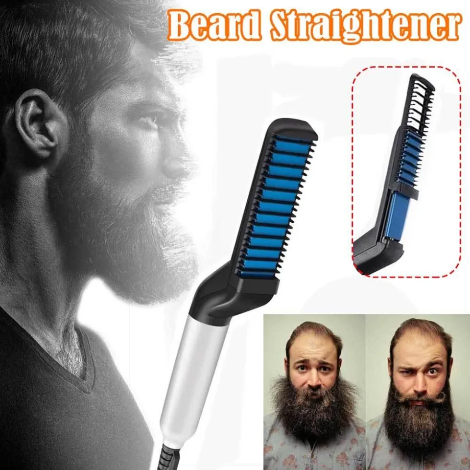 Beard Hairs Styling Straightening Comb.For Men Ionic Hair Brush Straightener. Daraz.pk