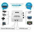 HDMI TO AV Scaler Adapter HD Video Converter Box HDMI to RCA AV/CVSB L/R Video 1080P HDMI2AV Support NTSC PAL , HDMI to AV/RCA CVBS Adapter 1080P Video Converter HDMI2AV Adapter Converter Box Support NTSC PAL Output HDMI AV Adapter. 