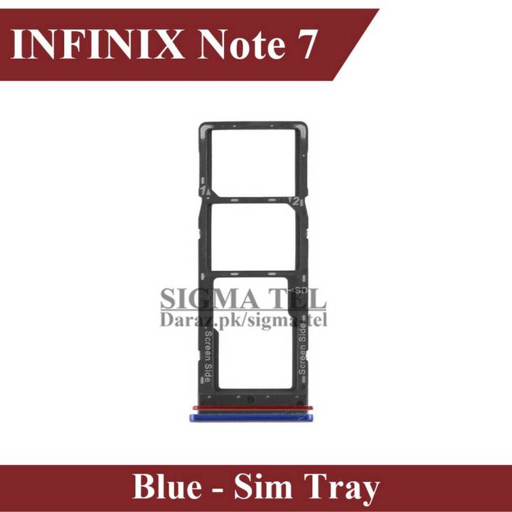 INFINIX Note 7 SIM Tray Sim Jacket Sim Slot Sim Door For Note 7 - Blue