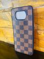 Xiaomi Poco X3 Fashion Texture Grid Leather Back Cover. 