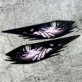 2pcs Set of Laser Effect JDM Anime Girl Eyes Stickers: Cool Laser Texture, Combines JDM Style with Anime Design, Scratch-Resistant and Waterproof for Cars, Motorcycles, PC Cases – Add a Trendy Touch to Your Items. 