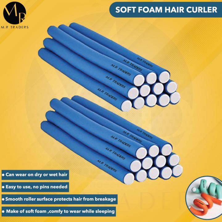 Magic Foam Hair Curlers, 10 Pcs Soft Foam Hair Curler Rods, Flexible Twist Curlers Rollers Rods, Spiral Hair Roller Set, Soft Bendy Twist Curls DIY Rollers Styling tools