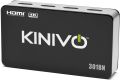 HDMI Switch 4K HDR, Kinivo (3 Port, 4K 30Hz, Auto-Switching, IR Wireless Remote). 