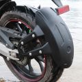 UNIVERSAL Back Mudguard Bike Motorcycle  Black Plastic Motorcycle Rear Wheel for fender Splash Guard Rear Wheel Cover Splash Guard Mudguard with Bracket. 