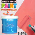 Super Emulsion Paint (Distemper) Gallon 3.64L – Brighto All Colors for Walls, Ceiling & Wood. 