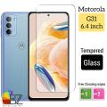 Motorola Moto G31 (6.4 inch) - Polish 2.5D Tempered Glass Screen Protector- Good Quality- With cleaning wipes. 