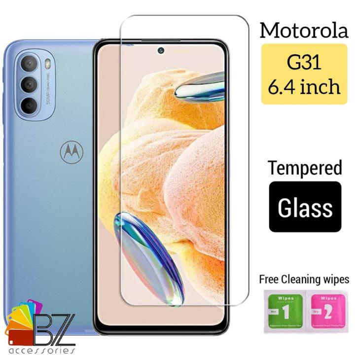 Motorola Moto G31 (6.4 inch) - Polish 2.5D Tempered Glass Screen Protector- Good Quality- With cleaning wipes