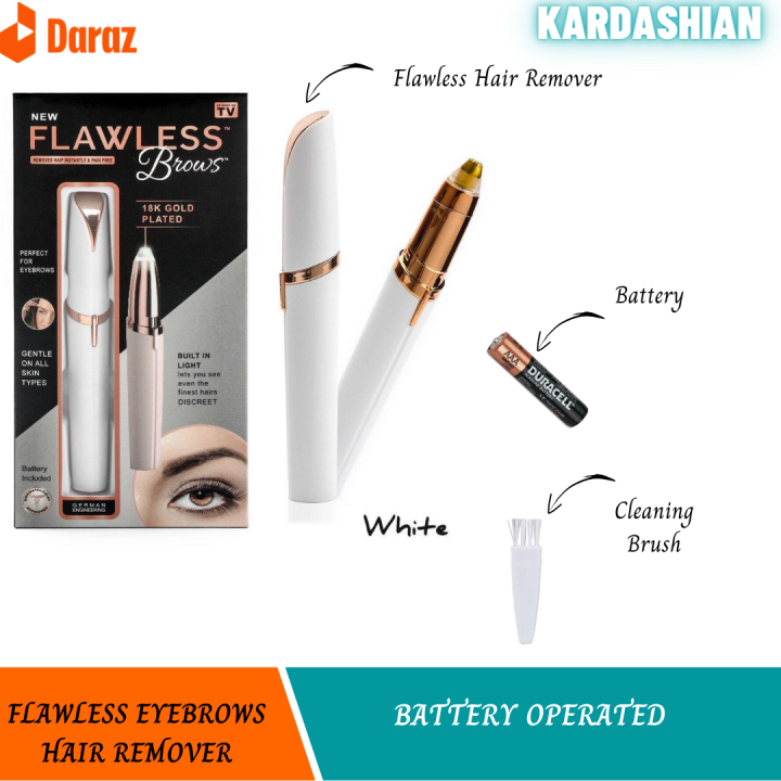Flawless Brows Eyebrow Hair Remover Machine Pen Electric Shaver For Women Cell Operated