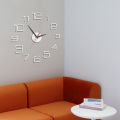 Modern Design Simple DIY Digital Clock Silent Wall Clock Room Living Decoration Punch-Free Wall Sticker Clock Home Wall Decor 1Set. 