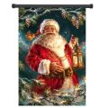 furniture and decoration Santa Christmas Garden Flag Holiday Santa Claus Holiday Yard Banner 12.5" x. 