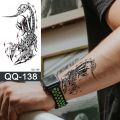 12Pcs/Set hand finger wrist tattoo sticker small size waterproof men tattoo dragon snake scorpin skull temporary tattoos boy. 