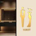 WC Sign Board Signage Bathroom Sign with Self Toilet Sign Male Female S. 
