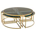 Glass Curved Corner Coffee Table: Modern Center Table and Stylish Cocktail Table - Elegant Glass Design for Your Living Space - Ideal Coffee Table to Elevate Your Home Decor. 