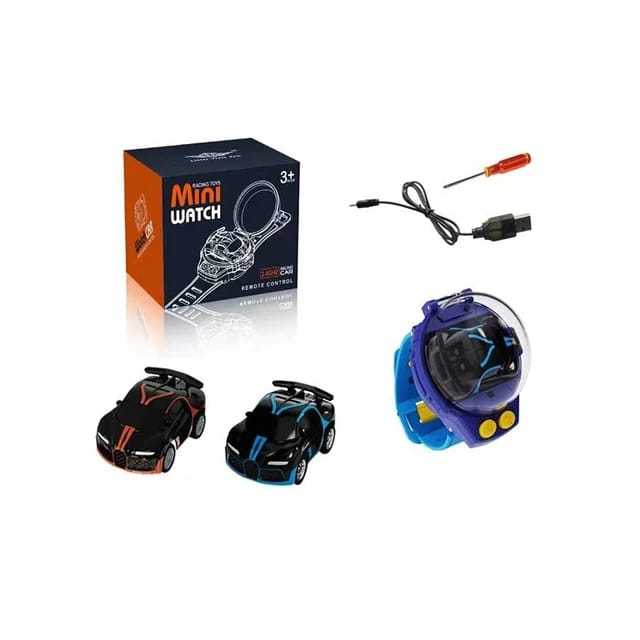 Mini Wrist Watch Remote Control Car 2.4 GHz USB Rechargeable Alloy Model